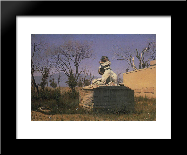 Ruins In Chuguchak 20x24 Black Modern Wood Framed Art Print Poster by Vereshchagin, Vasily
