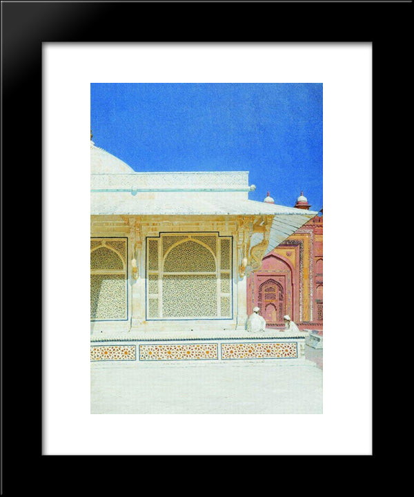 Tomb Of Sheikh Salim Chishti In Fatehpur Sikri 20x24 Black Modern Wood Framed Art Print Poster by Vereshchagin, Vasily