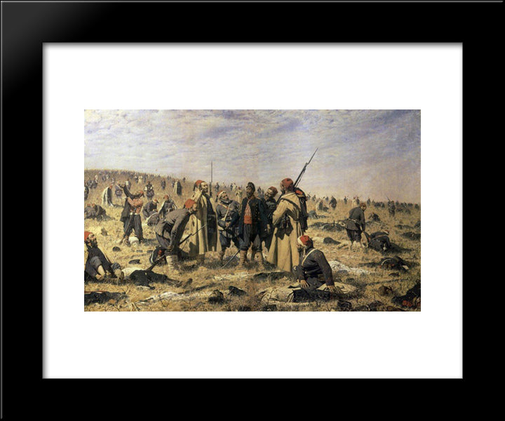 Winners 20x24 Black Modern Wood Framed Art Print Poster by Vereshchagin, Vasily