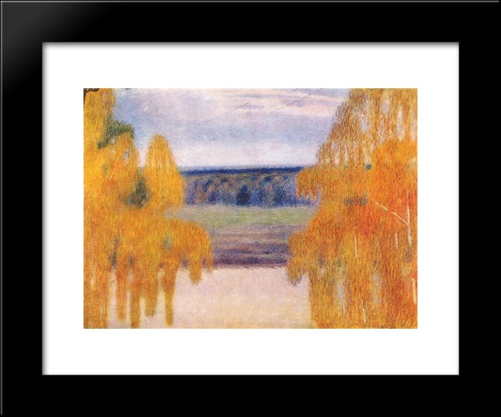 Autumn Song 20x24 Black Modern Wood Framed Art Print Poster by Borisov Musatov, Victor