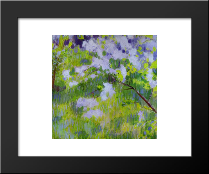 Cherry Trees In Blossom 20x24 Black Modern Wood Framed Art Print Poster by Borisov Musatov, Victor