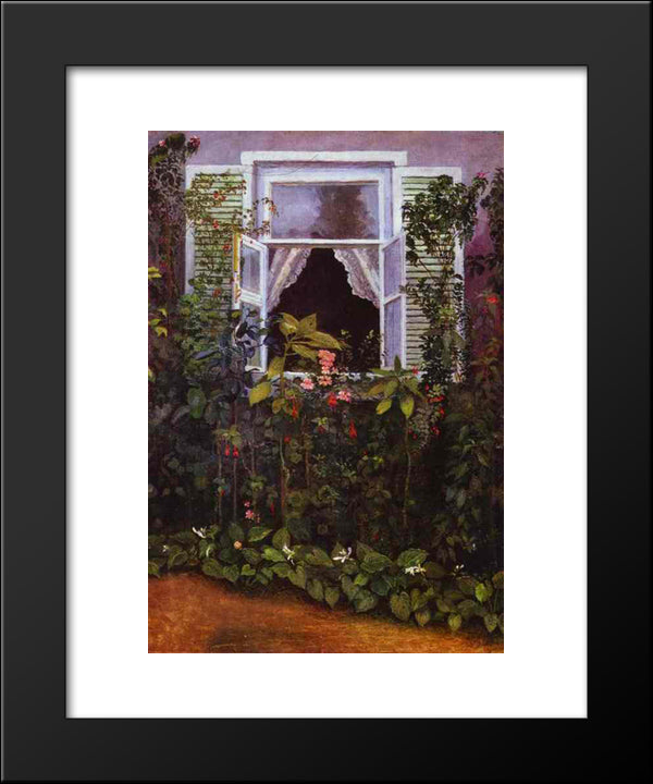 Window 20x24 Black Modern Wood Framed Art Print Poster by Borisov Musatov, Victor