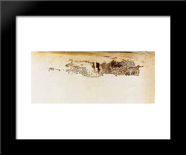 Lace Impression, Spectral Form 20x24 Black Modern Wood Framed Art Print Poster by Hugo, Victor
