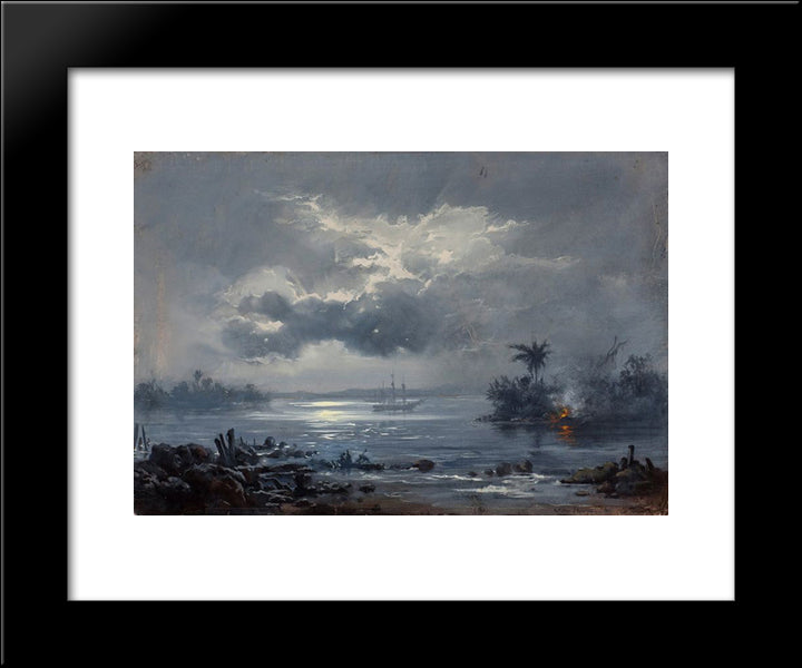 A Passagem De Humaita 20x24 Black Modern Wood Framed Art Print Poster by Meirelles, Victor