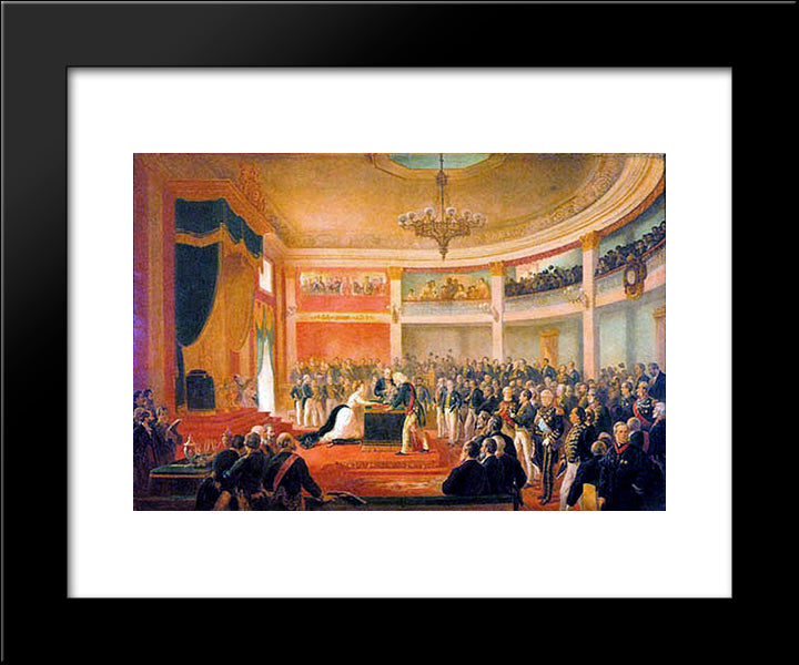 Juramento Da Princesa Isabel 20x24 Black Modern Wood Framed Art Print Poster by Meirelles, Victor