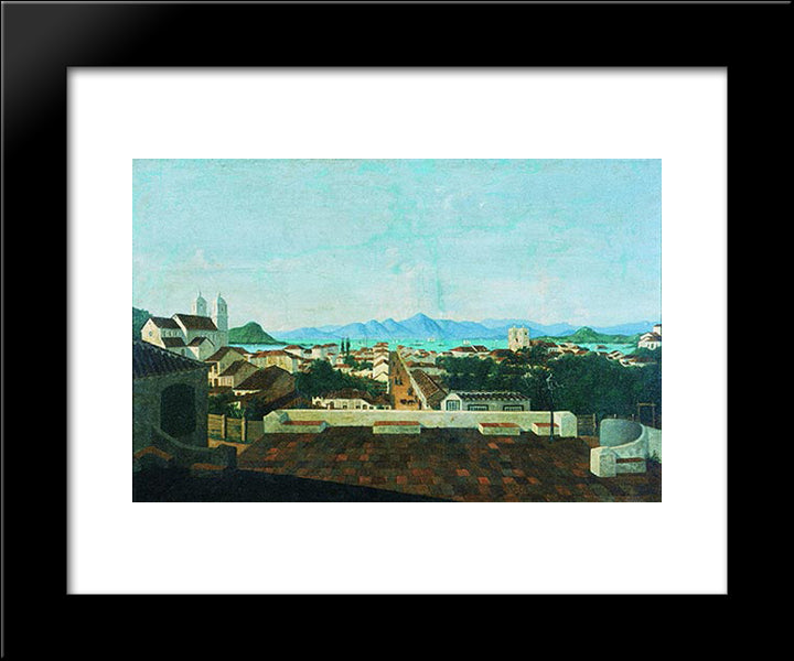 Vista Do Desterro 20x24 Black Modern Wood Framed Art Print Poster by Meirelles, Victor