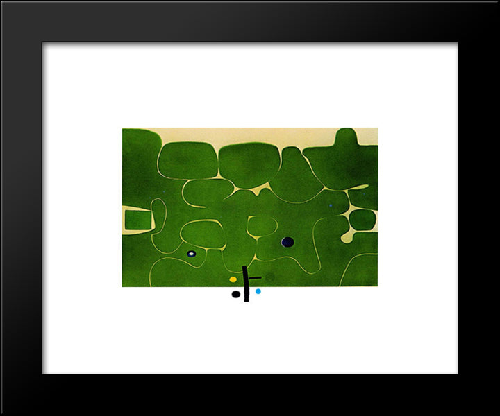 Il Labirinto Della Psiche 20x24 Black Modern Wood Framed Art Print Poster by Pasmore, Victor