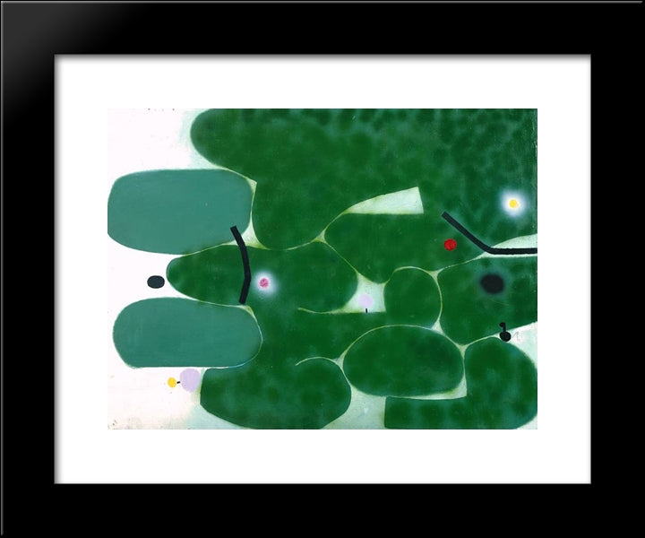 The Green Earth 20x24 Black Modern Wood Framed Art Print Poster by Pasmore, Victor