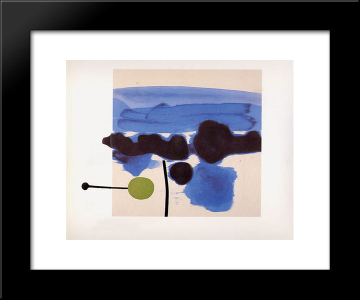 The Passion Flower 20x24 Black Modern Wood Framed Art Print Poster by Pasmore, Victor