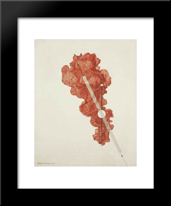 Opus 14 20x24 Black Modern Wood Framed Art Print Poster by Servranckx, Victor