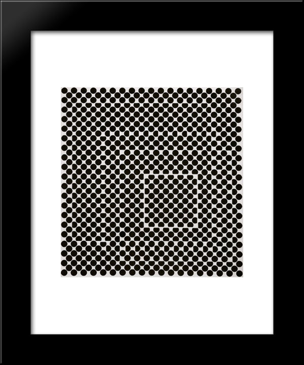 Yvaral 20x24 Black Modern Wood Framed Art Print Poster by Vasarely, Victor