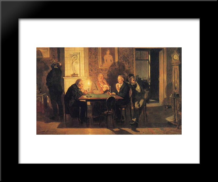 A Game Of Preference 20x24 Black Modern Wood Framed Art Print Poster by Vasnetsov, Viktor