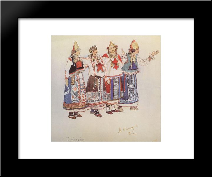 Berendeyki 20x24 Black Modern Wood Framed Art Print Poster by Vasnetsov, Viktor
