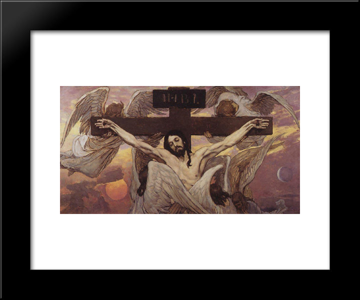 Crucified Christ 20x24 Black Modern Wood Framed Art Print Poster by Vasnetsov, Viktor