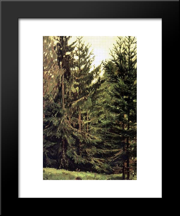 Edge Of The Spruce Forest 20x24 Black Modern Wood Framed Art Print Poster by Vasnetsov, Viktor