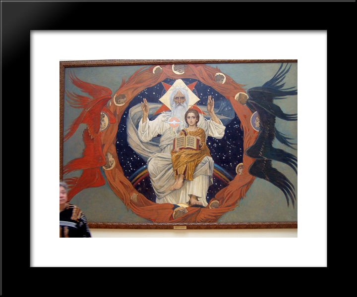 Fatherhood 20x24 Black Modern Wood Framed Art Print Poster by Vasnetsov, Viktor