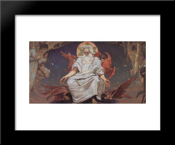 God Of Hosts 20x24 Black Modern Wood Framed Art Print Poster by Vasnetsov, Viktor