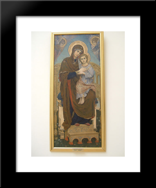 Madonna 20x24 Black Modern Wood Framed Art Print Poster by Vasnetsov, Viktor