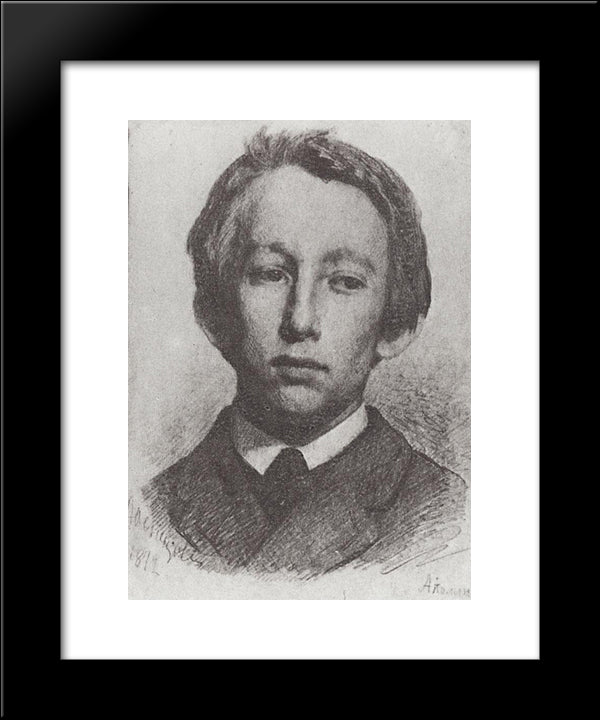 Portrait Of Appolinary Vasnetsov 20x24 Black Modern Wood Framed Art Print Poster by Vasnetsov, Viktor