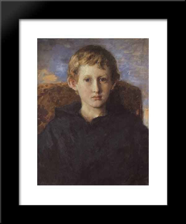 Portrait Of Boris Vasnetsov, Son Of The Artist 20x24 Black Modern Wood Framed Art Print Poster by Vasnetsov, Viktor
