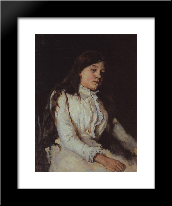 Portrait Of Natalia Anatolevna Mammoth 20x24 Black Modern Wood Framed Art Print Poster by Vasnetsov, Viktor