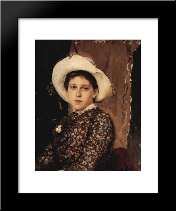 Portrait Of Tatjana A. Mamontowa 20x24 Black Modern Wood Framed Art Print Poster by Vasnetsov, Viktor