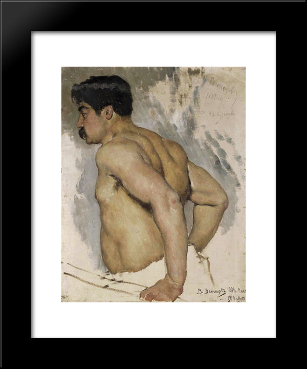 Portrait Of The Artist Nikolai Kuznetsov 20x24 Black Modern Wood Framed Art Print Poster by Vasnetsov, Viktor