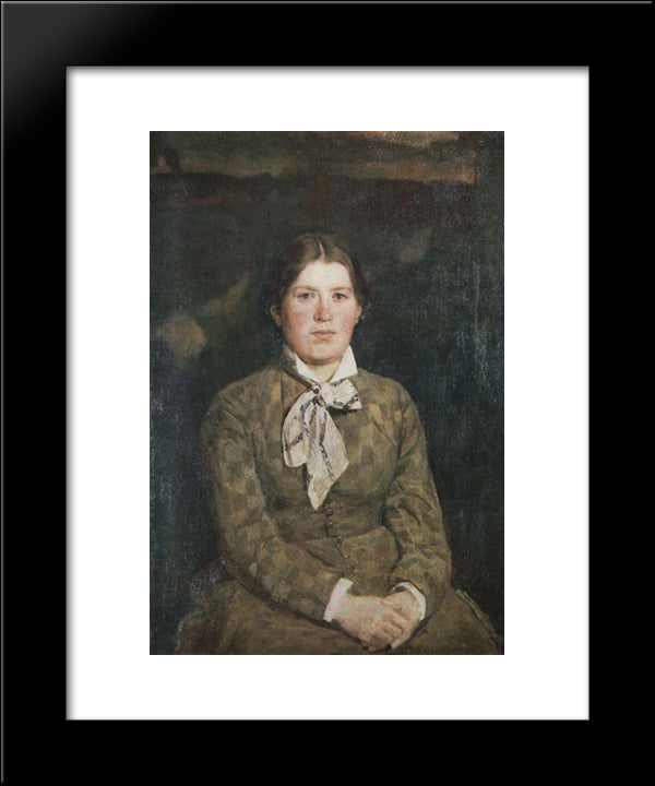Portrait Of V. Vasnetsov The Artist'S Wife 20x24 Black Modern Wood Framed Art Print Poster by Vasnetsov, Viktor