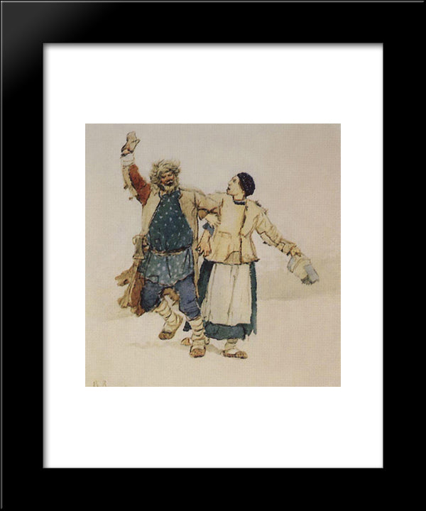 Solitary And Bobylikha 20x24 Black Modern Wood Framed Art Print Poster by Vasnetsov, Viktor