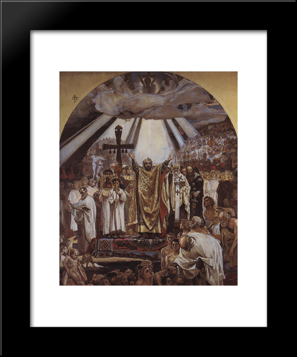 The Baptism Of Russia 20x24 Black Modern Wood Framed Art Print Poster by Vasnetsov, Viktor