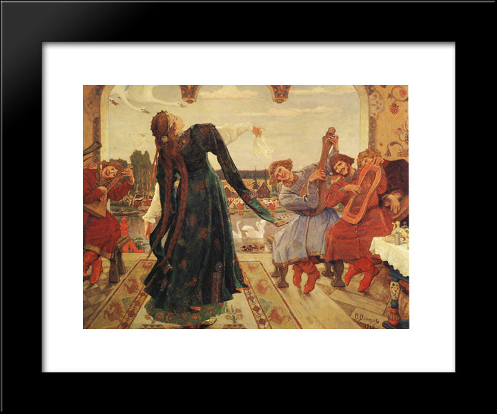 The Frog Tsarevna 20x24 Black Modern Wood Framed Art Print Poster by Vasnetsov, Viktor