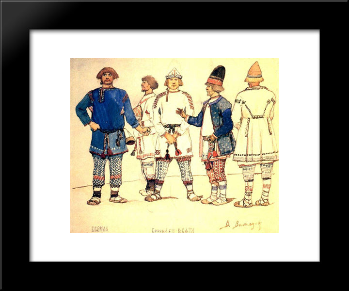 Timber And Berendeys Guys 20x24 Black Modern Wood Framed Art Print Poster by Vasnetsov, Viktor