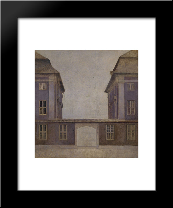 The Buildings Of The Asiatic Company, Seen From St. AnnÃÆÃæ Street 20x24 Black Modern Wood Framed Art Print Poster by Hammershoi, Vilhelm