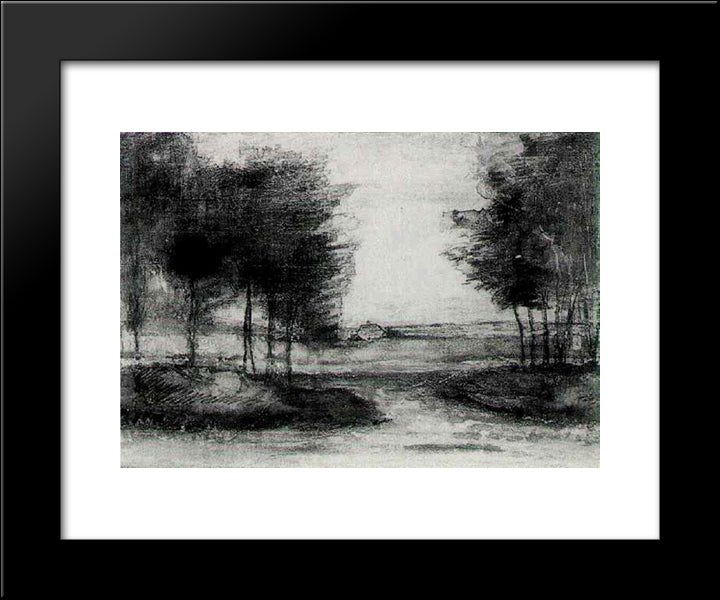 Landscape 20x24 Black Modern Wood Framed Art Print Poster by Van Gogh, Vincent