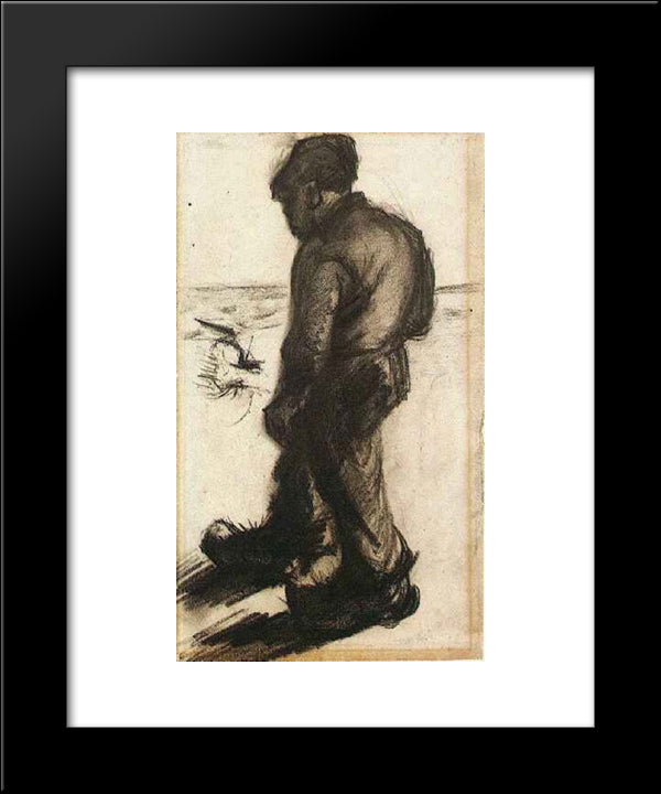 Peasant 20x24 Black Modern Wood Framed Art Print Poster by Van Gogh, Vincent
