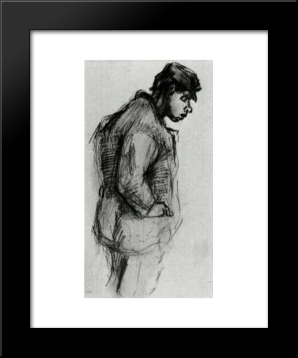 Peasant Boy 20x24 Black Modern Wood Framed Art Print Poster by Van Gogh, Vincent