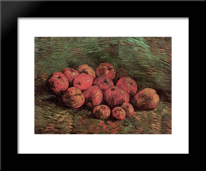 Still Life With Apples 20x24 Black Modern Wood Framed Art Print Poster by Van Gogh, Vincent