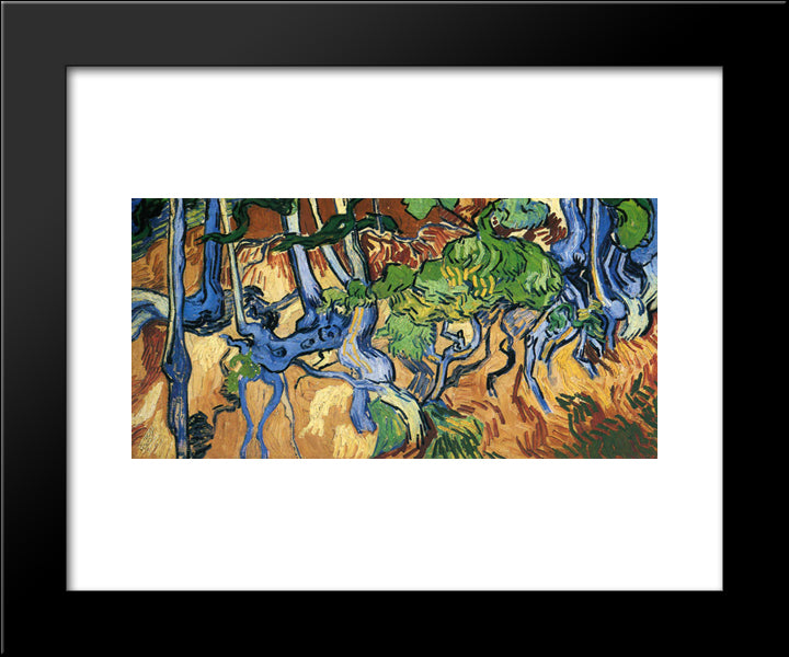 Tree Roots 20x24 Black Modern Wood Framed Art Print Poster by Van Gogh, Vincent