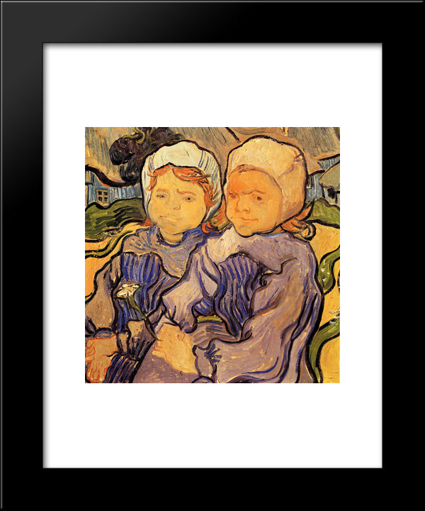 Two Children 20x24 Black Modern Wood Framed Art Print Poster by Van Gogh, Vincent