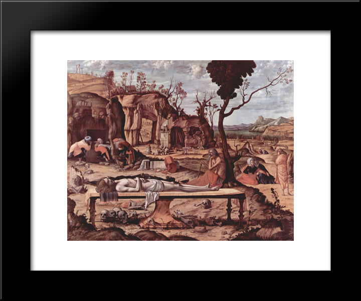 Lamentation Of Christ 20x24 Black Modern Wood Framed Art Print Poster by Carpaccio, Vittore