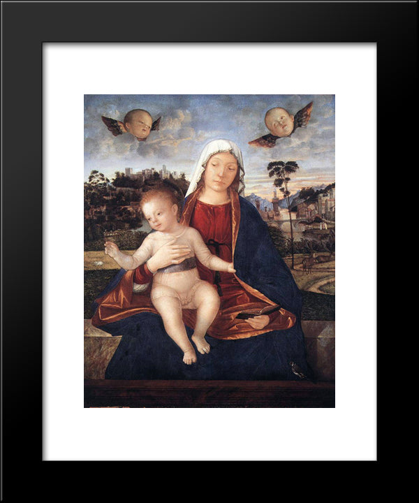 Madonna And Blessing Child 20x24 Black Modern Wood Framed Art Print Poster by Carpaccio, Vittore