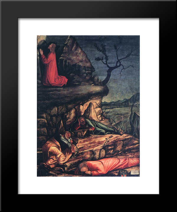 The Agony In The Garden 20x24 Black Modern Wood Framed Art Print Poster by Carpaccio, Vittore