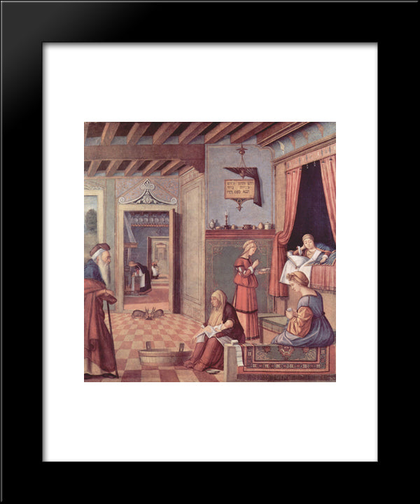 The Birth Of The Virgin 20x24 Black Modern Wood Framed Art Print Poster by Carpaccio, Vittore
