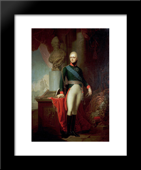Alexander I 20x24 Black Modern Wood Framed Art Print Poster by Borovikovsky, Vladimir