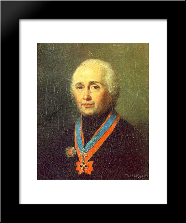 Andrew Samborski Afanasyevich 20x24 Black Modern Wood Framed Art Print Poster by Borovikovsky, Vladimir
