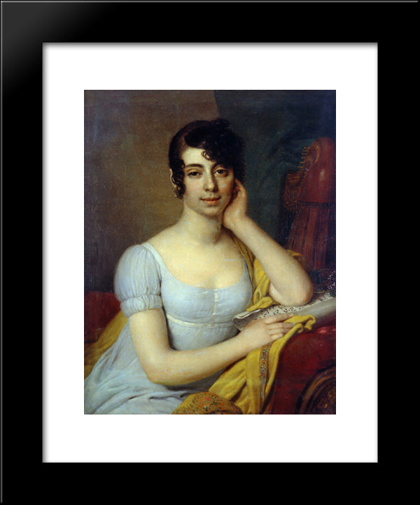 Cleopatra Ilinichna Lobanova Rostovskaya 20x24 Black Modern Wood Framed Art Print Poster by Borovikovsky, Vladimir