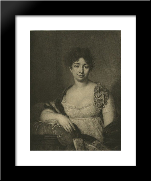 Lopukhin Ekaterina 20x24 Black Modern Wood Framed Art Print Poster by Borovikovsky, Vladimir