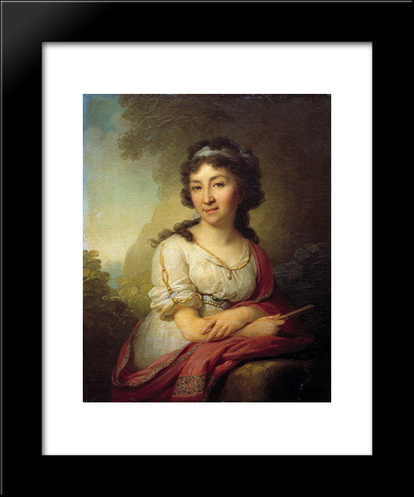 Portrait Of Catherine Vasilevny Torsukovoy 20x24 Black Modern Wood Framed Art Print Poster by Borovikovsky, Vladimir