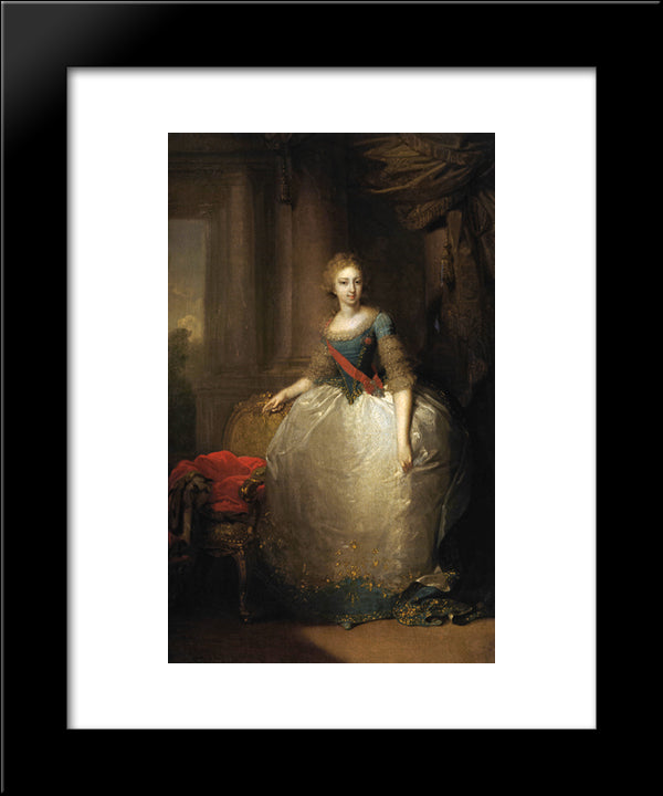 Portrait Of Elena Pavlovna 20x24 Black Modern Wood Framed Art Print Poster by Borovikovsky, Vladimir