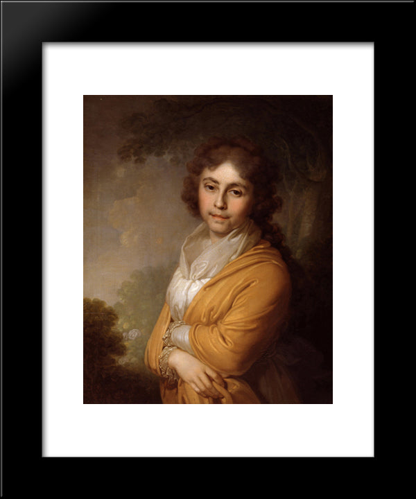 Portrait Of Princess N.I. Kurakin 20x24 Black Modern Wood Framed Art Print Poster by Borovikovsky, Vladimir